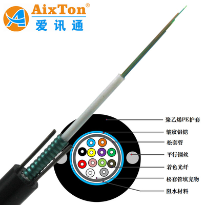 FTTx solution Fiber Optic Cable Fibre Optical GYXTW 4 6 8 12 Cores Single Model Multi-mode Outdoor drop cable