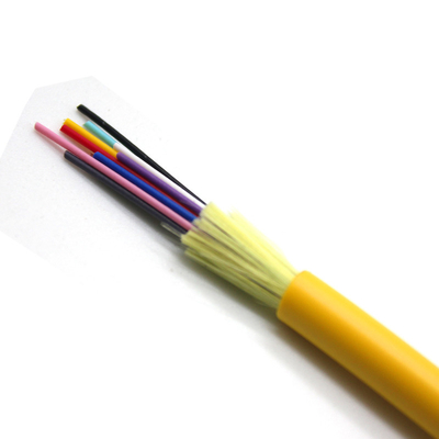 OEM GJFJV Indoor Non-Metal Breakout Cable 12 Cores Kevlar PE Sheath Fiber Optic Cable