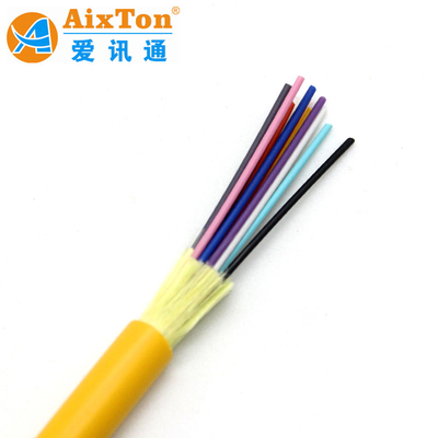 Multi Mode Fiber Optic Cable Distribution Single Mode 12 Core GJFJV Indoor Fiber Optic Cable