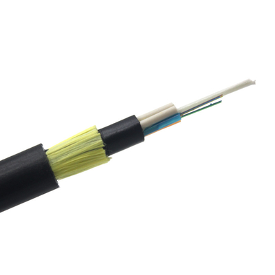 Optical Figure 8 Cable 200m Double Sheath Adss Fiber Cable with FRP Central Strength Member