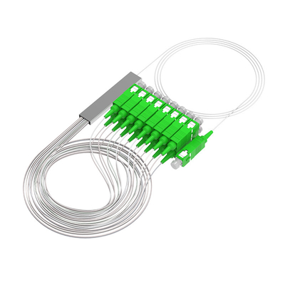 China Outdoor 0.9mm PLC splitter 1x2 2 Way Fiber Optic splitter With SC APC Connector