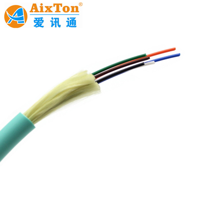 10Gb Distribution Indoor Multi Mode Fiber Optic Cable GJFJV LSZH 6F 8F 12F 24F Bending Radius 10D/20D mm OM1 OM2 OM3 OM4