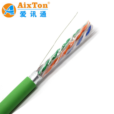 FTP Cat6A/Cat6e Indoor/Outdoor Ethernet LAN Network Cable 305m with PVC Jacket Bare Copper Conductor 23AWG