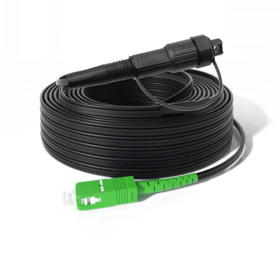 LC Connector Type FTTH Corning Simplex Waterproof Optical Fiber Patch Cord APC Armored Patch Cord LSZH Cable Jacket Material