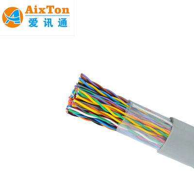HSYV 25p 24awg Twisted Pair Cable Communication Telephone UTP Cat3 Cable Color Code Indoor 25 Pair Multi Pair Telephone Cable