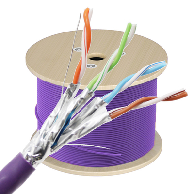 二重シールド 2000MHz産業イーサネットケーブル FTP 23AWG 固銅 Cat8 ネットワークケーブル