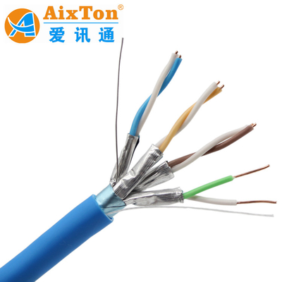 4ペア 500Mhz FFTP Cat6a 裸銅 1000フィート シールド LAN イーサネットケーブル 10G スピード Sftp Cat6aケーブル