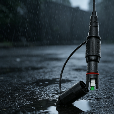 屋外防水 FTTH シングルモード 10-200M 光ファイバードロップケーブル パッチコード 1 2 コアコーニングSC通信ケーブル